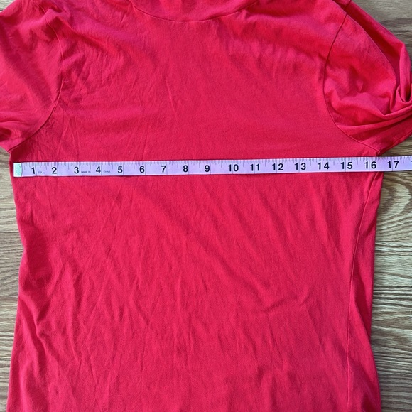 Anthropologie Red 100% Cotton Long Sleeve Mock Turtleneck Size Large - Picture 10 of 12